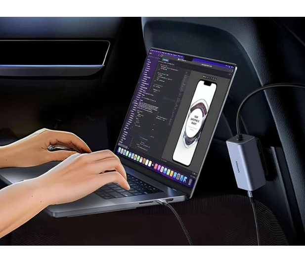 UGREEN Ładowarka samochodowa EC706 USB + 2x USB-C 150W - 1488942 - zdjęcie 2